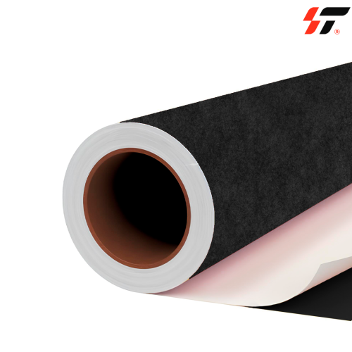 Самоклеющиеся бархатная пленка R6603 черная метражом