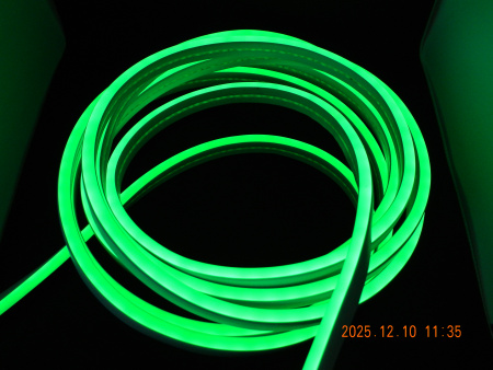 Гибкий неон Зеленый 6 мм*100 м*7.2W*12V*120D/m