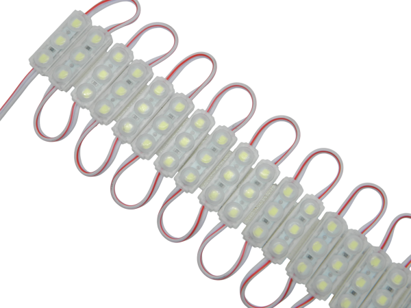 Диоды 3-х точечные Белые маленькие с линзой 2835-2909-0,8W