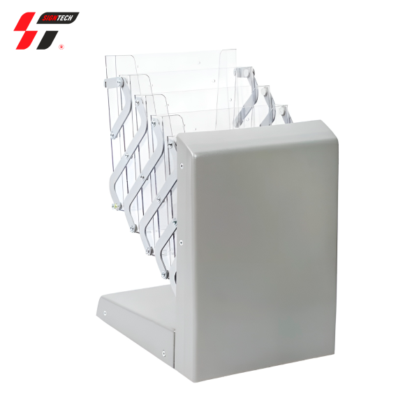 Буклетница  А4 с металлическая черная